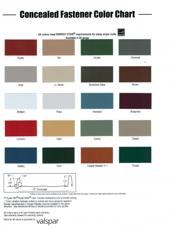 Tpo Roofing Color Chart